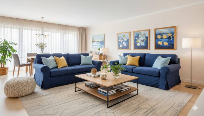 مبل پشت به فضای ناهارخوری