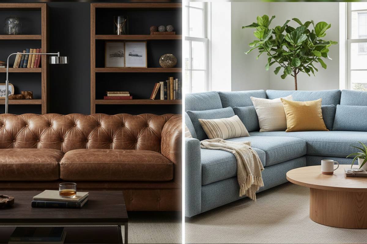 مبل چرم بهتره یا پارچهای؟