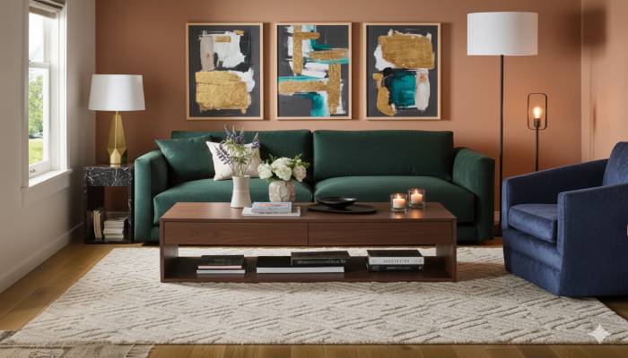 چیدمان با فرش به عنوان پایه